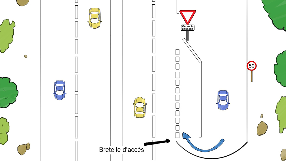 bretelle d\'entrée sur autoroute