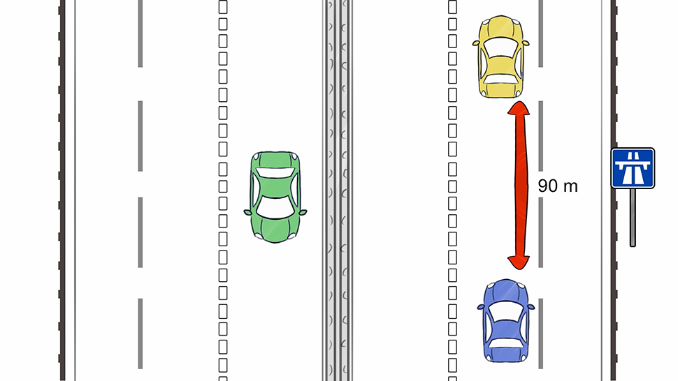 Calcul de la distance d'arrêt pour le code de la route