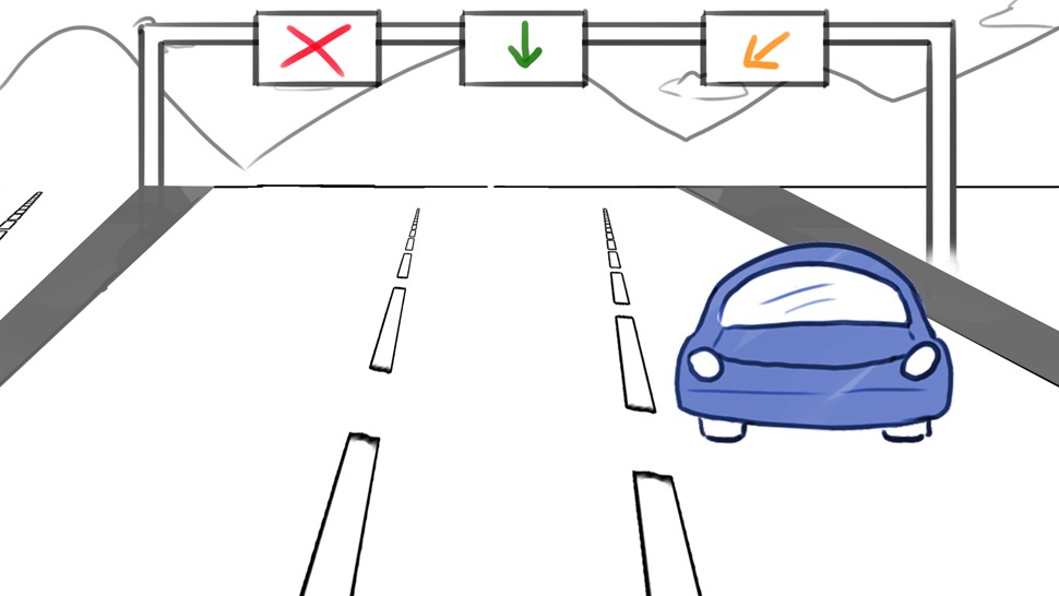 signalisation lumineuse péage