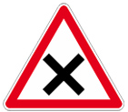 Panneau de danger croix de saint andré