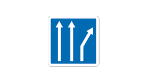 panneau de signalisation par voie