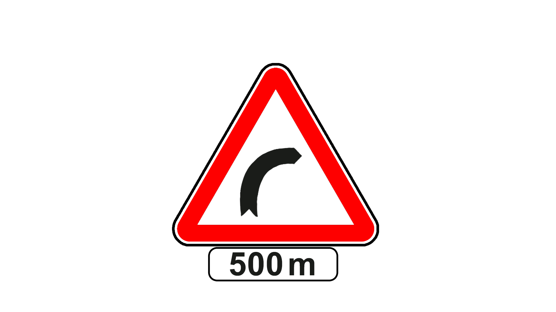 panneau danger virage