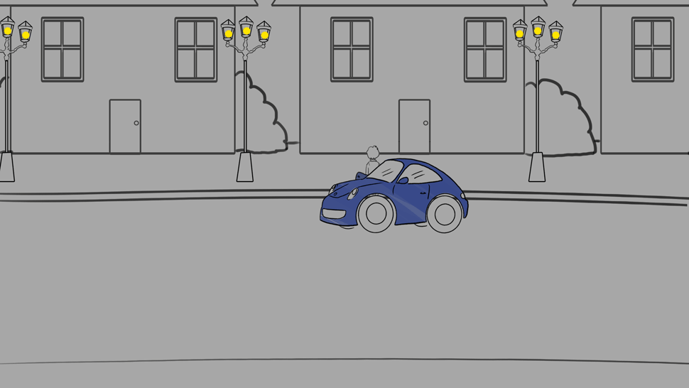 stationnement de nuit en agglomération éclairée