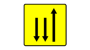 Panneau temporaire voies