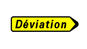 Panneau temporaire déviation 2 Panneau temporaire déviation 2