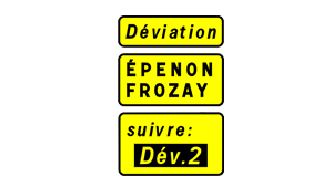 Panneau temporaire direction Panneau temporaire direction