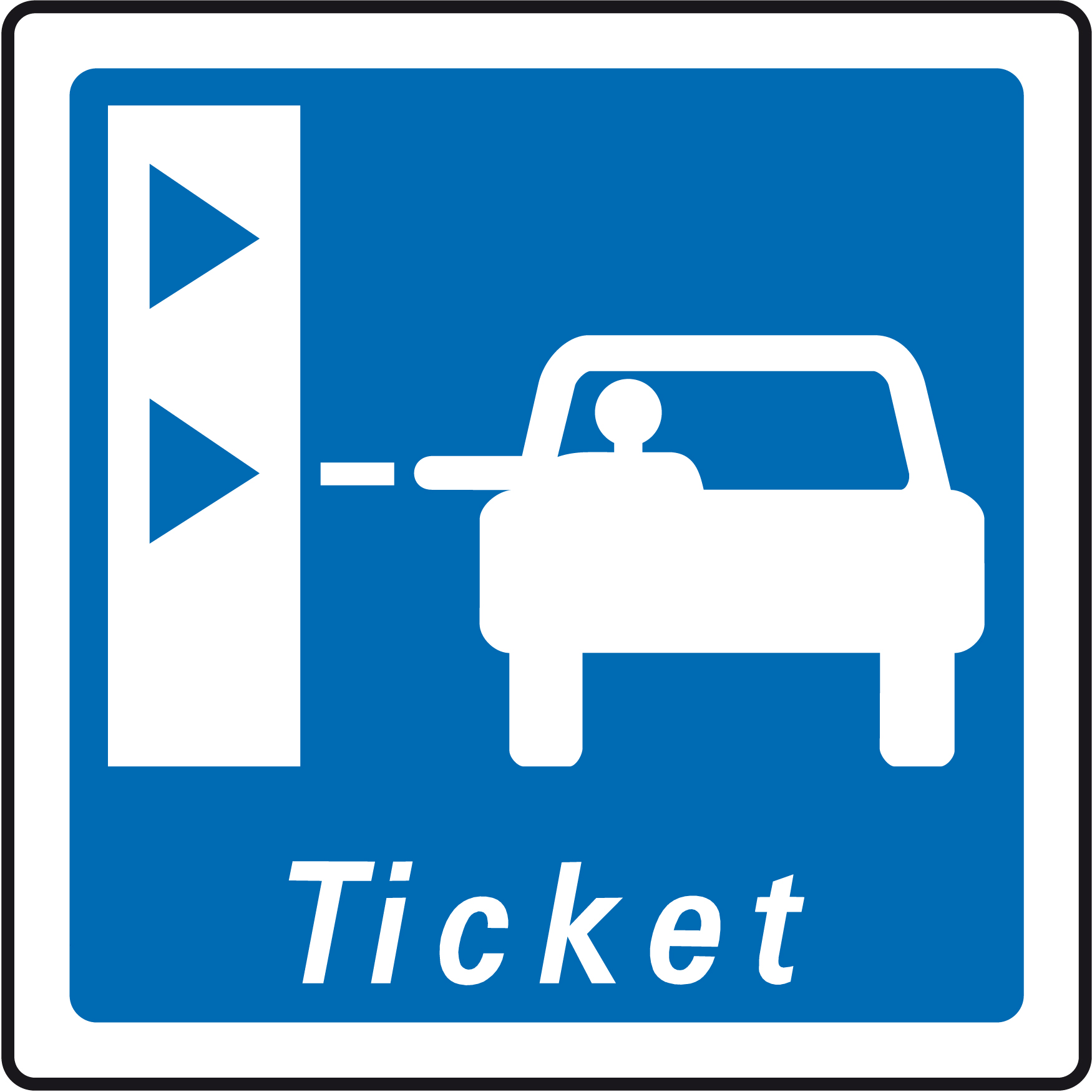 panneau ticket sur autoroute